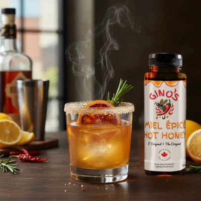 Hot Honey Whiskey Sour 🍯🍋