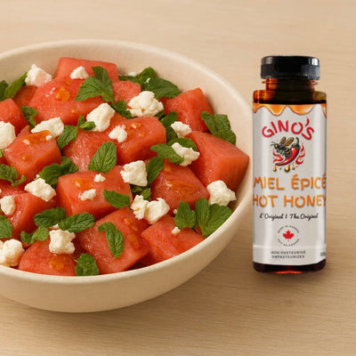 Watermelon Feta Salad with Hot Honey